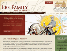 Tablet Screenshot of leefamilyarchive.org